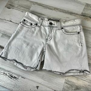 BKE Light Jean Shorts with Black Stitching